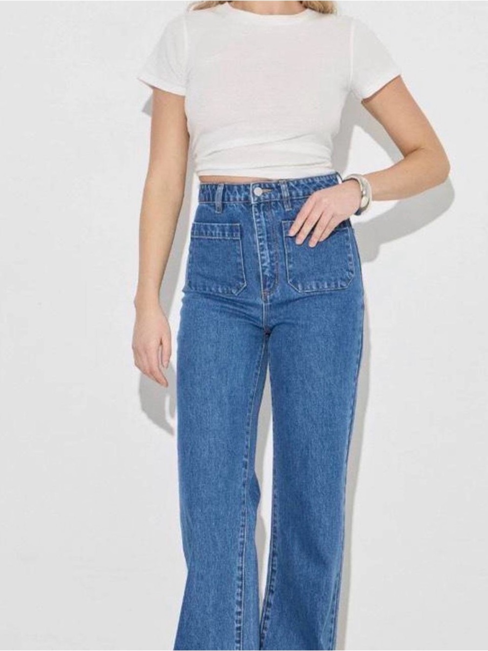 ROLLA'S High-Rise Wide Leg Medium Wash Jeans